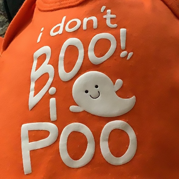 Celebrate Halloween onesie I didn’t boo I poo orange with black Newborn … - Picture 6 of 6